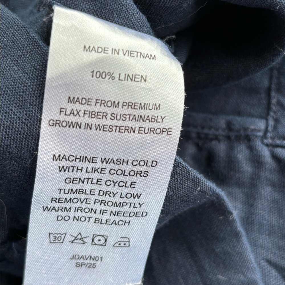 Quince European 100% Linen Patch Pocket Wide Leg Pant Size 10 - Picture 7 of 9